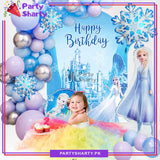 D-2 Happy Birthday Frozen Elsa Theme Set For Theme Based Birthday Decoration and Celebration