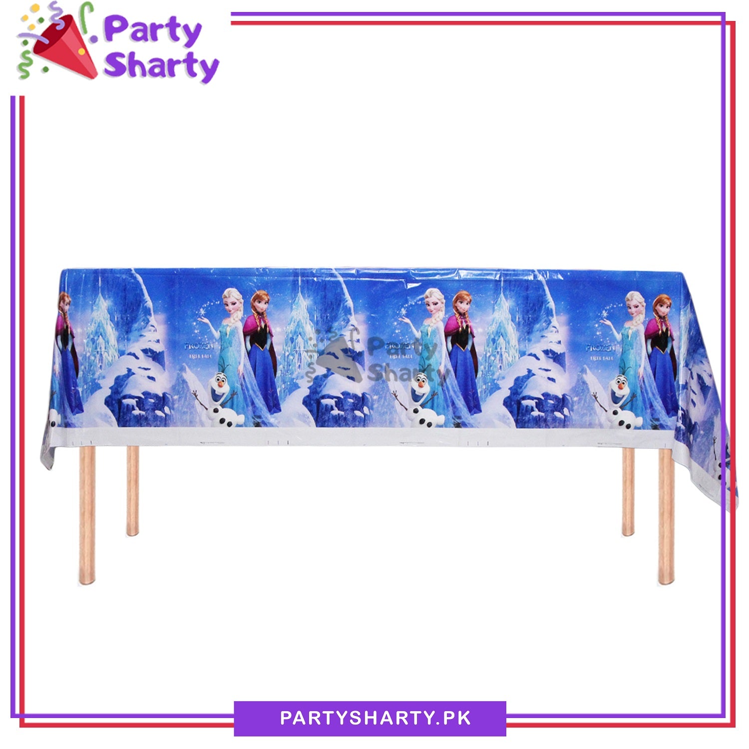 Frozen Elsa & Anna Theme Party Plastic Table Cover for Frozen Theme Party and Decoration