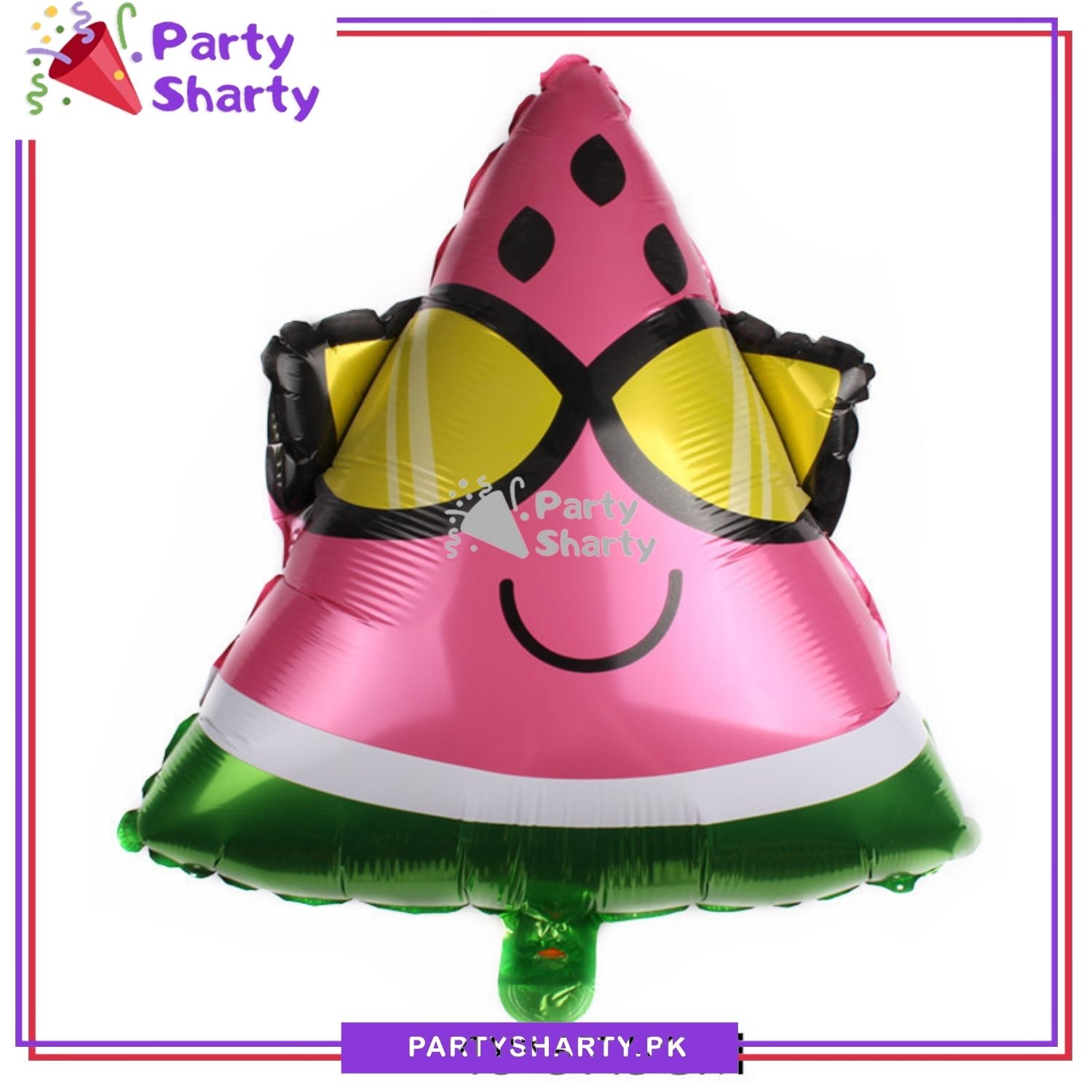 Funny Watermelon with Sunglasses Foil Balloon Cartoon Fruit Balloons for Kid Birthday Party Decoration