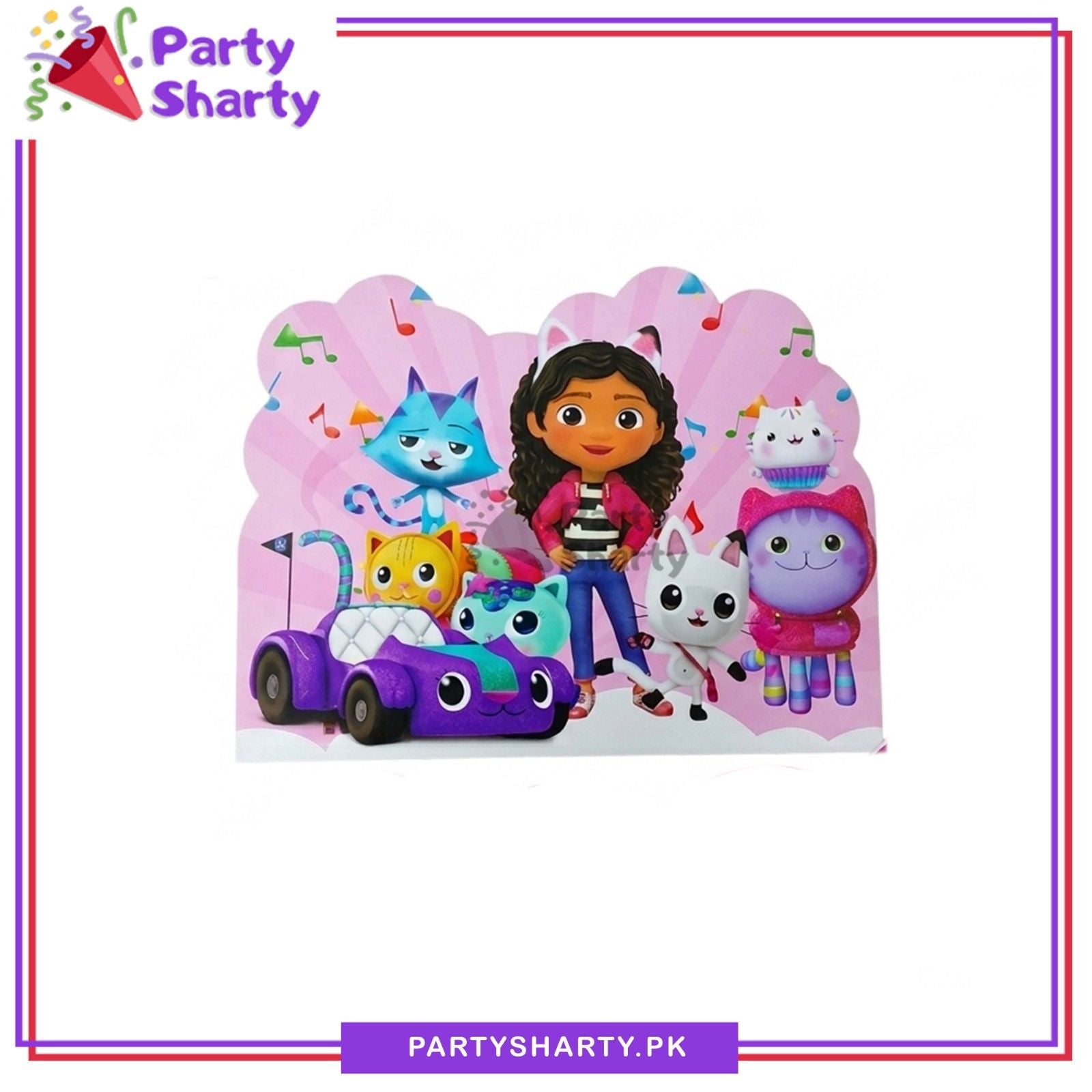 Gabby Doll House Invitation Cards Pack Of 10 for Gabby Doll Theme Birthday Celebration