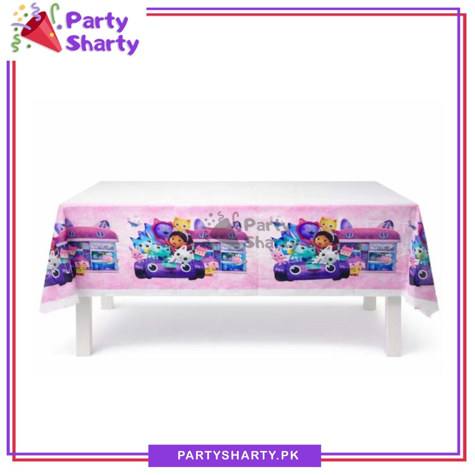 Gabbys Doll House Party Theme Table Cover for Theme Party Table Decoration
