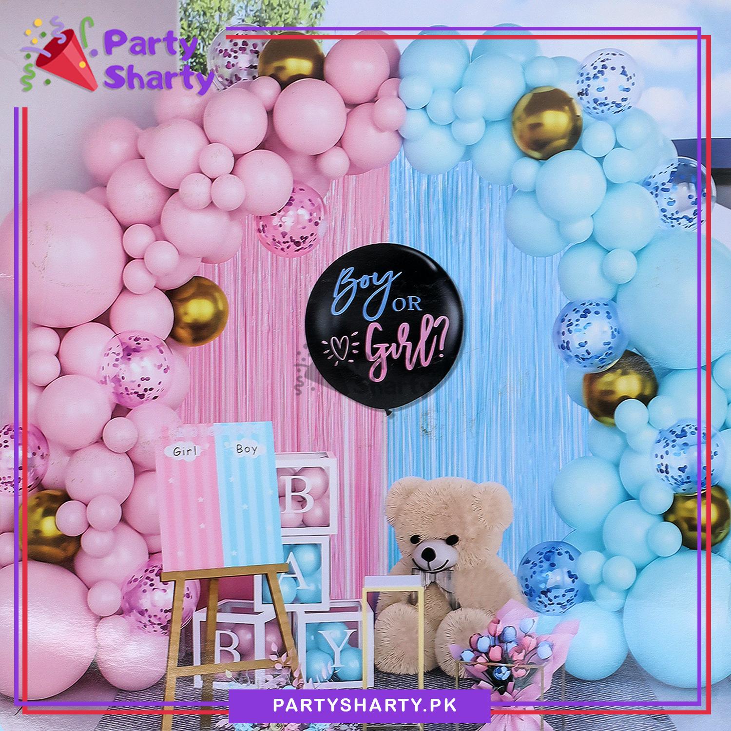 129pcs BOY or GIRL Balloons Set For Baby Shower, Gender Reveal Decoration and Celebration