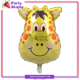 Mini Size Jungle Theme Animal Head Foil Balloon For Birthday Celebration