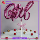 Girl Cake Topper for Welcome Baby, Baby Shower or Gender Reveal Party Decoration
