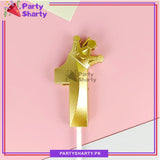 Golden Number Candle Crown Style For Party Decoration & Celebration