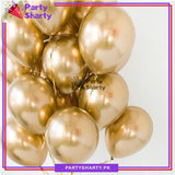 Metallic Chrome Balloons (Pack of 10) For Birthday, Wedding, Anniversary, Baby Shower Party Decoration