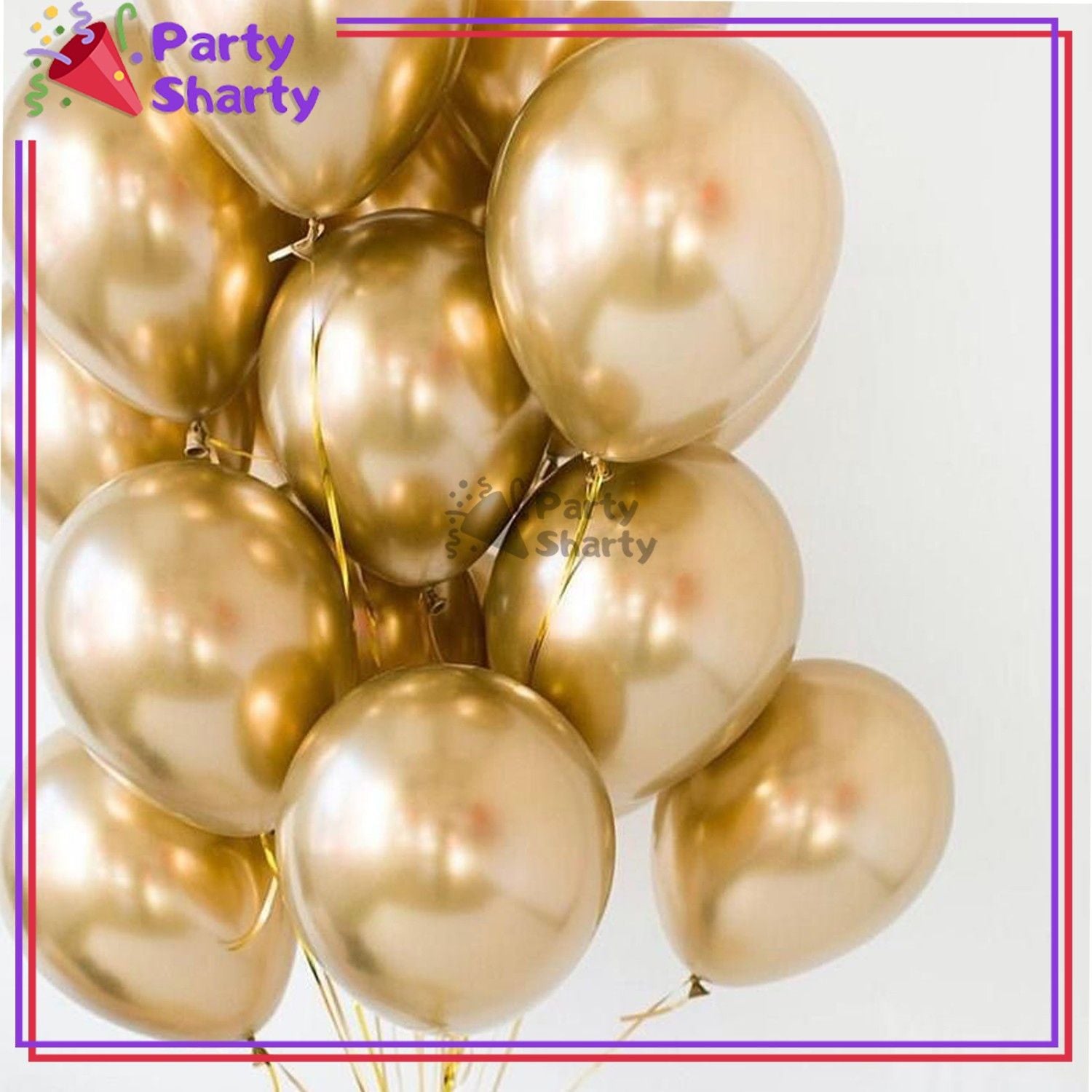 Metallic Chrome Balloons (Pack of 25) For Birthday, Wedding, Anniversary, Baby Shower Party Decoration