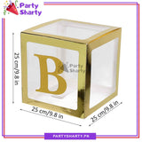 Golden Color BABY Box, DIY Transparent Baby Boxes for First Birthday, Welcome Baby, Gender Reveal, Baby Shower Party Decorations