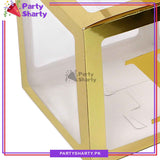 Golden Color BABY Box, DIY Transparent Baby Boxes for First Birthday, Welcome Baby, Gender Reveal, Baby Shower Party Decorations