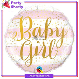 Golden Printed Baby Boy / Girl Round Foil Balloons for Decoration and Baby Shower Celebration