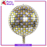 22inch Gold Silver Disco Theme Round Shaped Foil Balloon For Birthday Party Decoration and Celebration