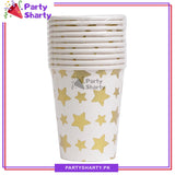 Golden Star Printed Paper Cups / Glass For Party Decoration and Celebration