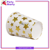 Golden Star Printed Paper Cups / Glass For Party Decoration and Celebration