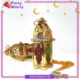 Golden Color Exquisite Metal Lantern Shaped Decorative Hanging Lantern for Tabletop Indoor & Outdoor Decor