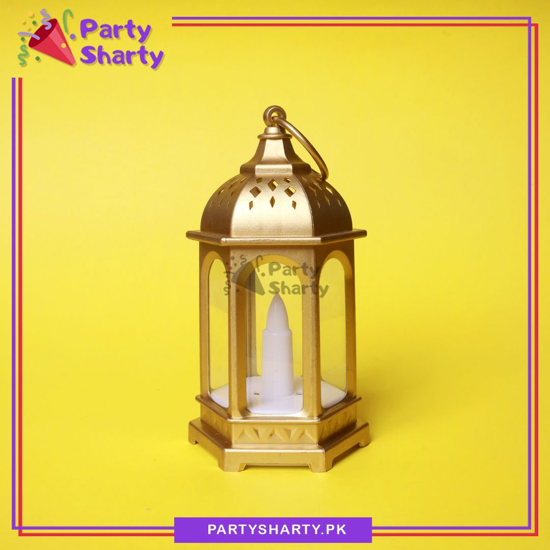 Golden Color Lantern Shaped LED light Candle Decorative Led Hanging Lamp
