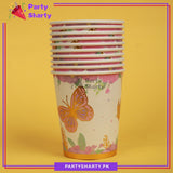Golden Foil Print Butterfly Theme Paper Cups / Glass For Themed Based Party Supplies and Decorations