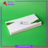Golden Foil Print / Emboss Pearl White Fancy Envelopes / Folders (Branded), Ideal for Weddings, Engagements & Eidi. Branded Gift Envelopes. (Pack of 10)