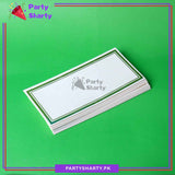 Golden Foil Print / Emboss Pearl White Fancy Envelopes / Folders (Branded), Ideal for Weddings, Engagements & Eidi. Branded Gift Envelopes. (Pack of 10)
