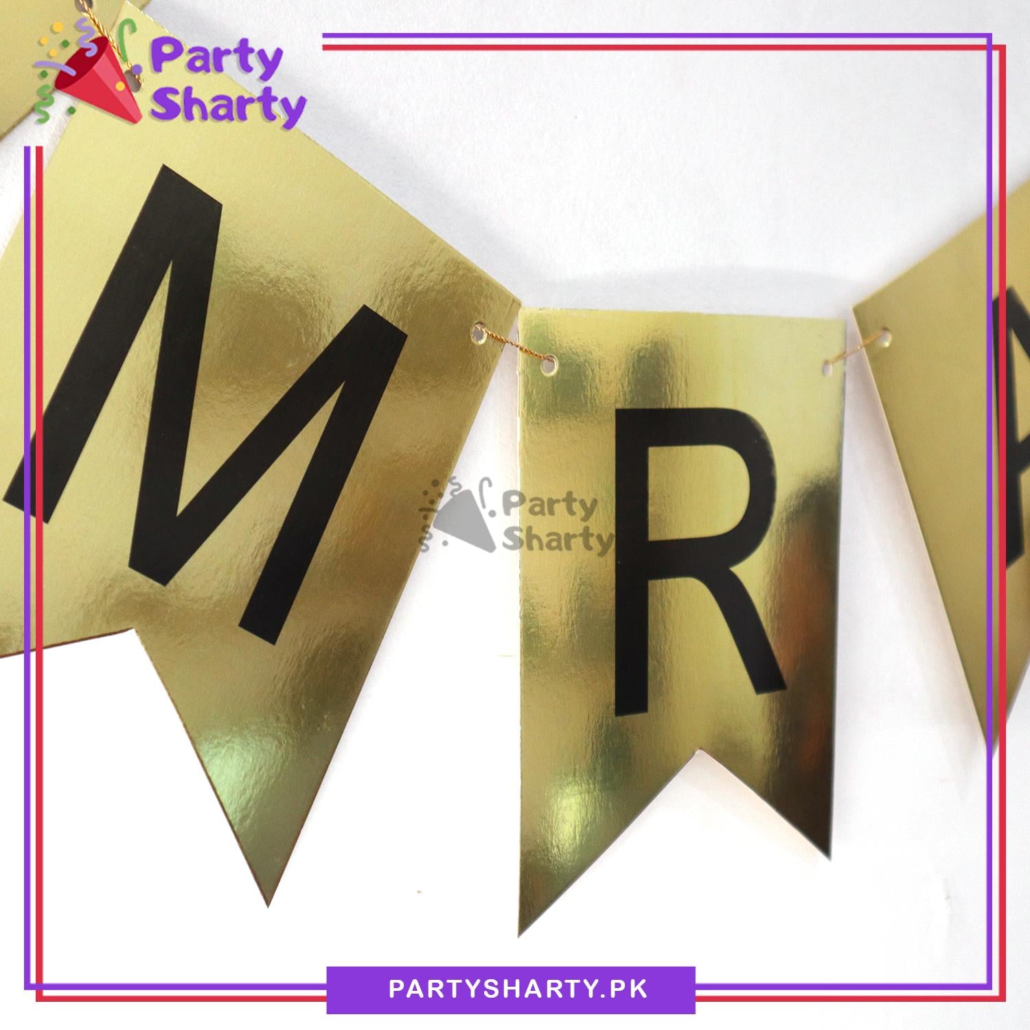 Golden with Black Printed Umrah Mubarak Card Banner For Umrah Mubarak Decoration and Celebration