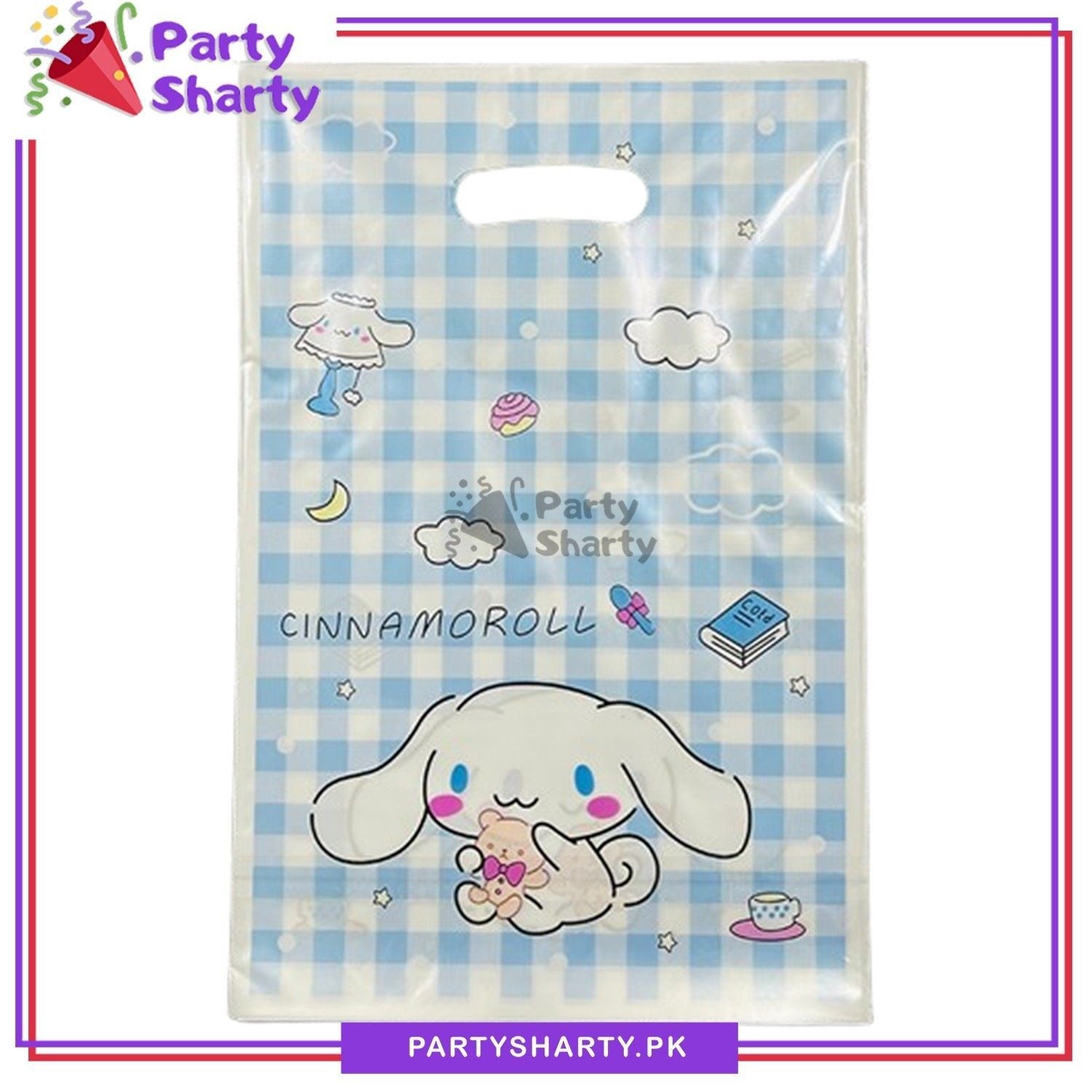 D-1 Cinnamoroll Party Loot Bags Cute Plastic Goodie Bags (Pack of 10)