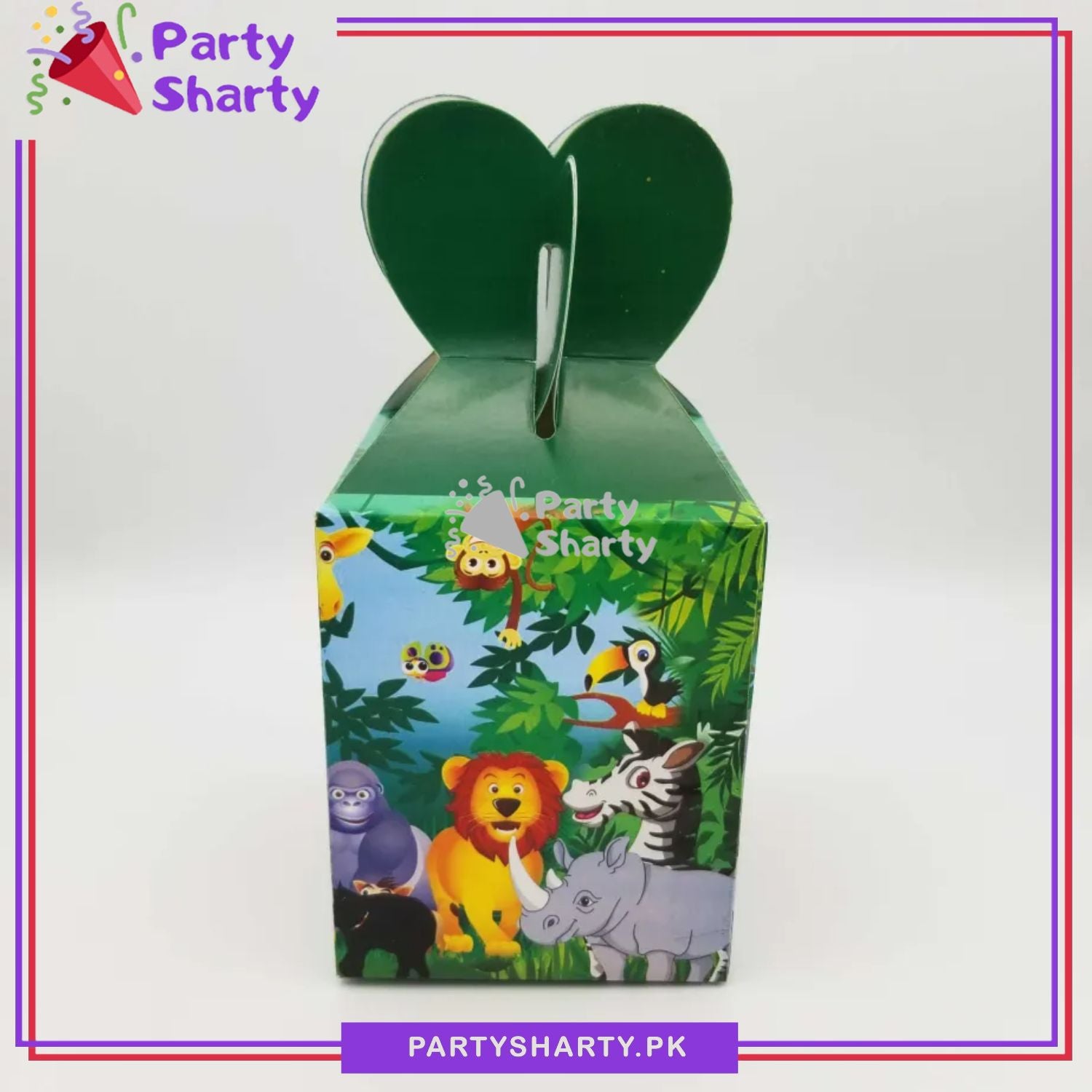 D-2 Jungle / Safari Theme Goody Boxes (Pack of 10 Favor Boxes) For Birthday Party and Decoration