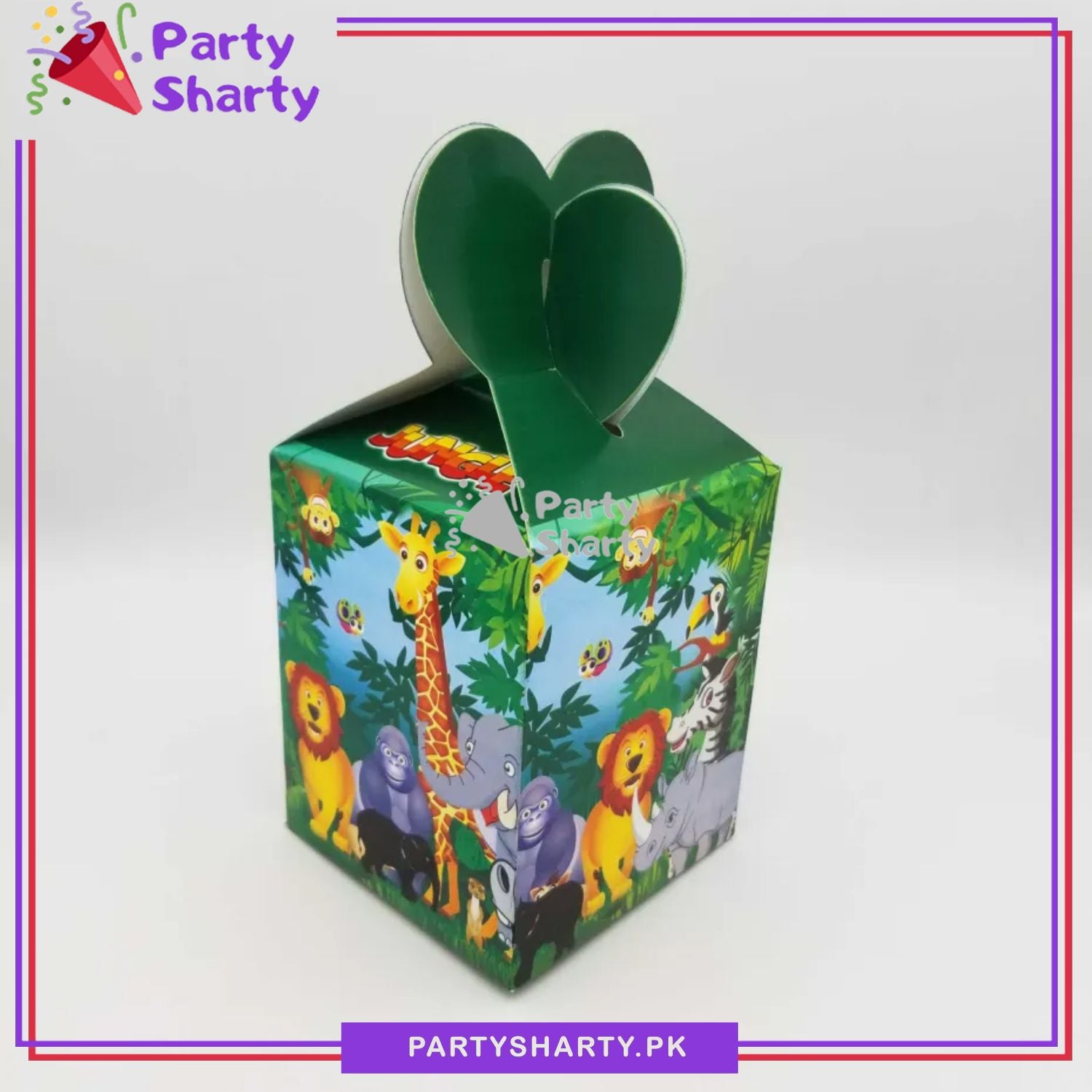 D-2 Jungle / Safari Theme Goody Boxes (Pack of 10 Favor Boxes) For Birthday Party and Decoration