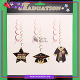Graduation Theme Swirls (Pack of 6) For Graduation Party and Decoration