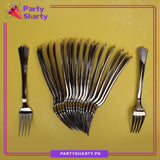 Grey Silver Classic Heavy Duty Plastic Silverware 18pcs/Set (Spoon / Fork) For Birthday, Anniversary, Wedding Party Decoration and Celebration