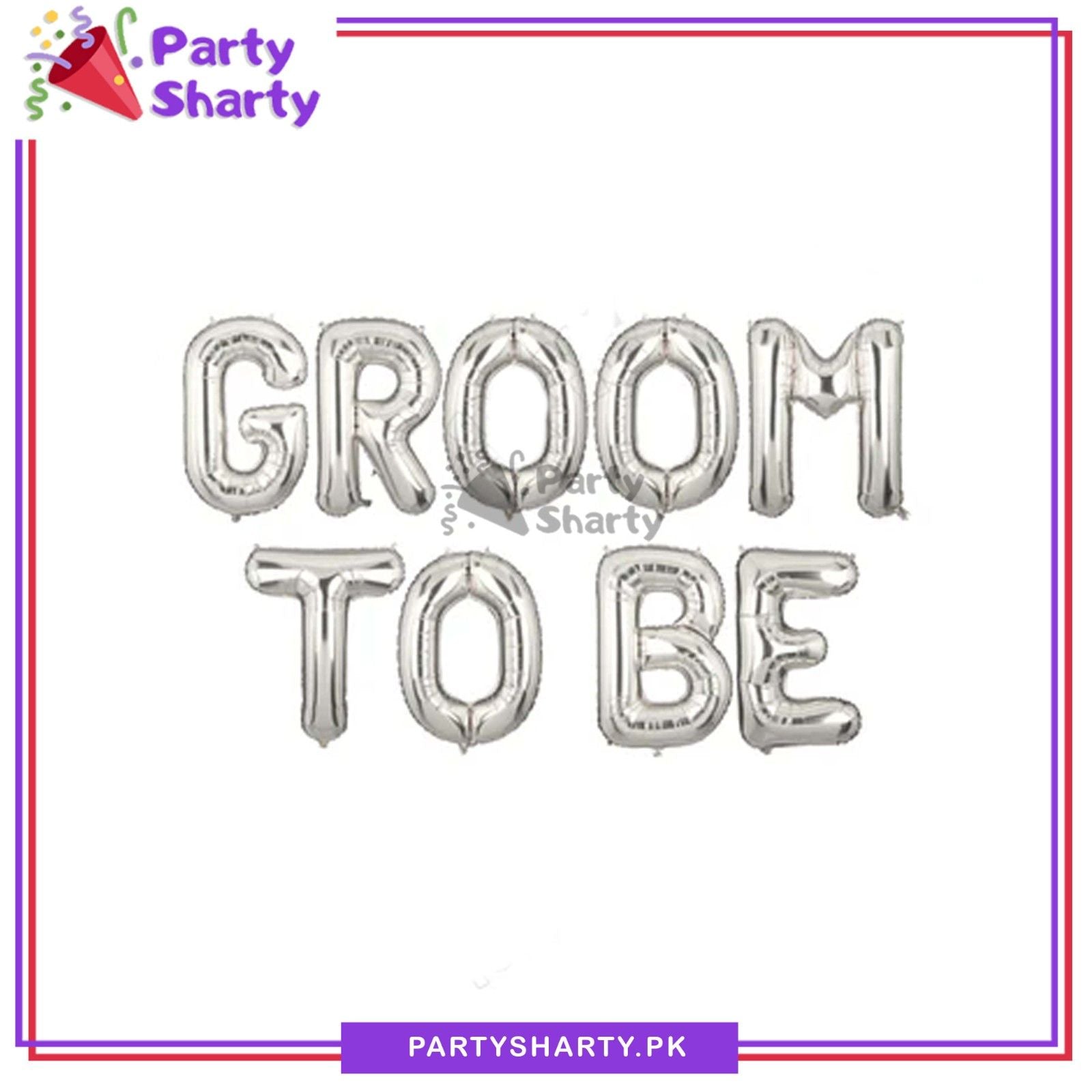Groom To Be Foil Balloons Banner for Groom Shower Decoration & Celebration