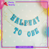 HALF WAY TO ONE Glitter Foamic Banner For Half / 6 Month Birthday Decoration and Celebration