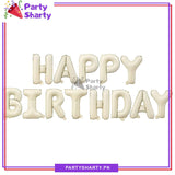 Cream / Caramel / Chocolate Color HAPPY BIRTHDAY Banner Foil Balloons for Birthday Decorations and Celebrations