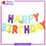 Happy Birthday Multi Foil Balloon Banner for Decoration and Birthday Celebration
