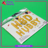 HBD Hubby Foil Balloon Banner For Husband Birthday Decoration & Celebration