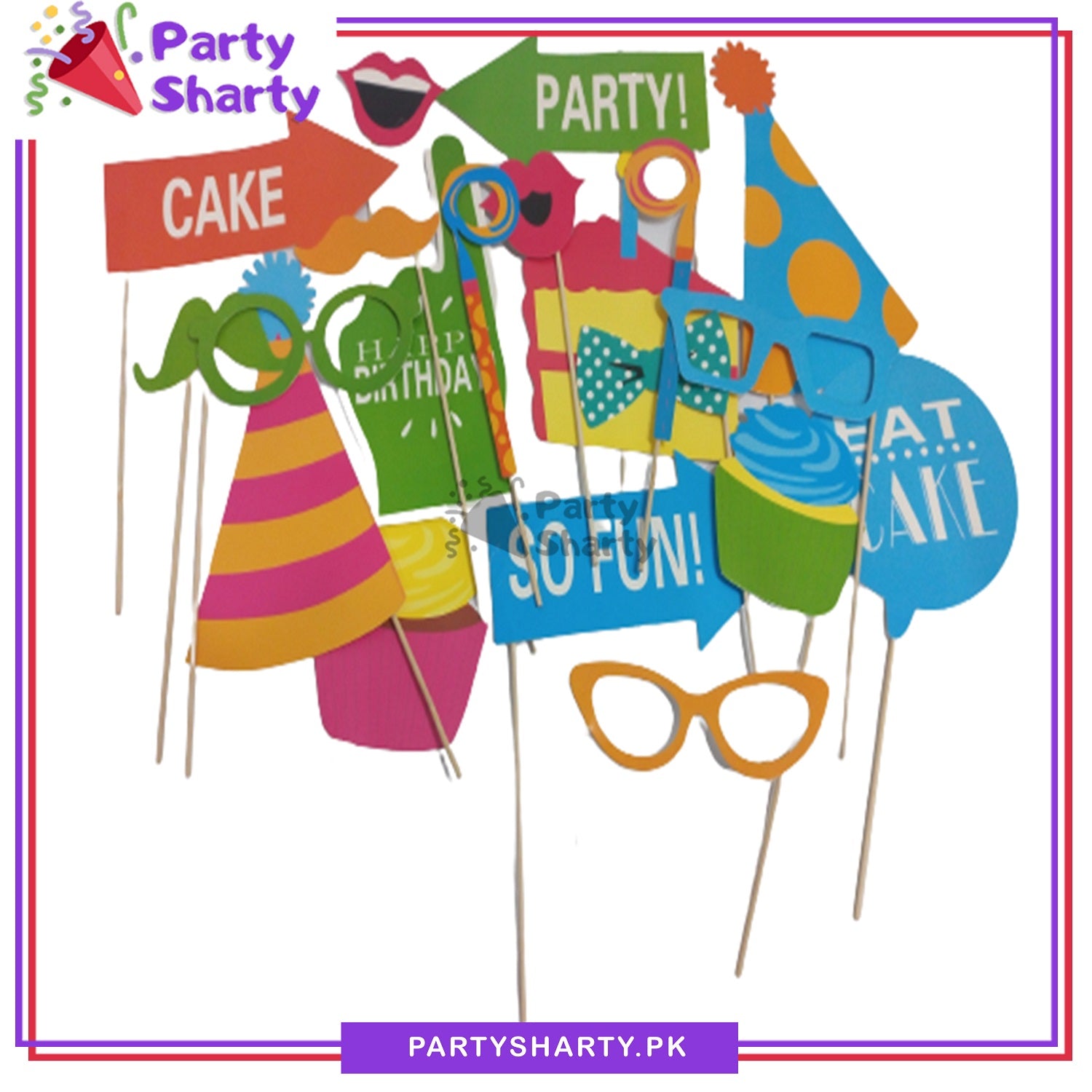 Happy Birthday Party Theme Photo Booth Props For Birthday Party Celebration and Decoration