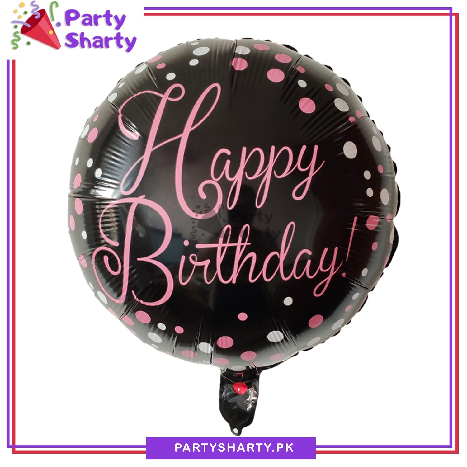 18inch Polka Dots Design Happy Birthday Round Shaped Foil Balloon For Birthday Party Decoration and Celebration