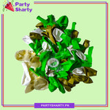 Happy Birthday Green & White Theme Set For Theme Based Birthday Decoration & Celebration
