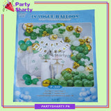 Happy Birthday Green & White Theme Set For Theme Based Birthday Decoration & Celebration