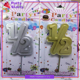 1/2 Birthday Cake Candle For Half Way to One Birthday Cake Decoration and Celebration