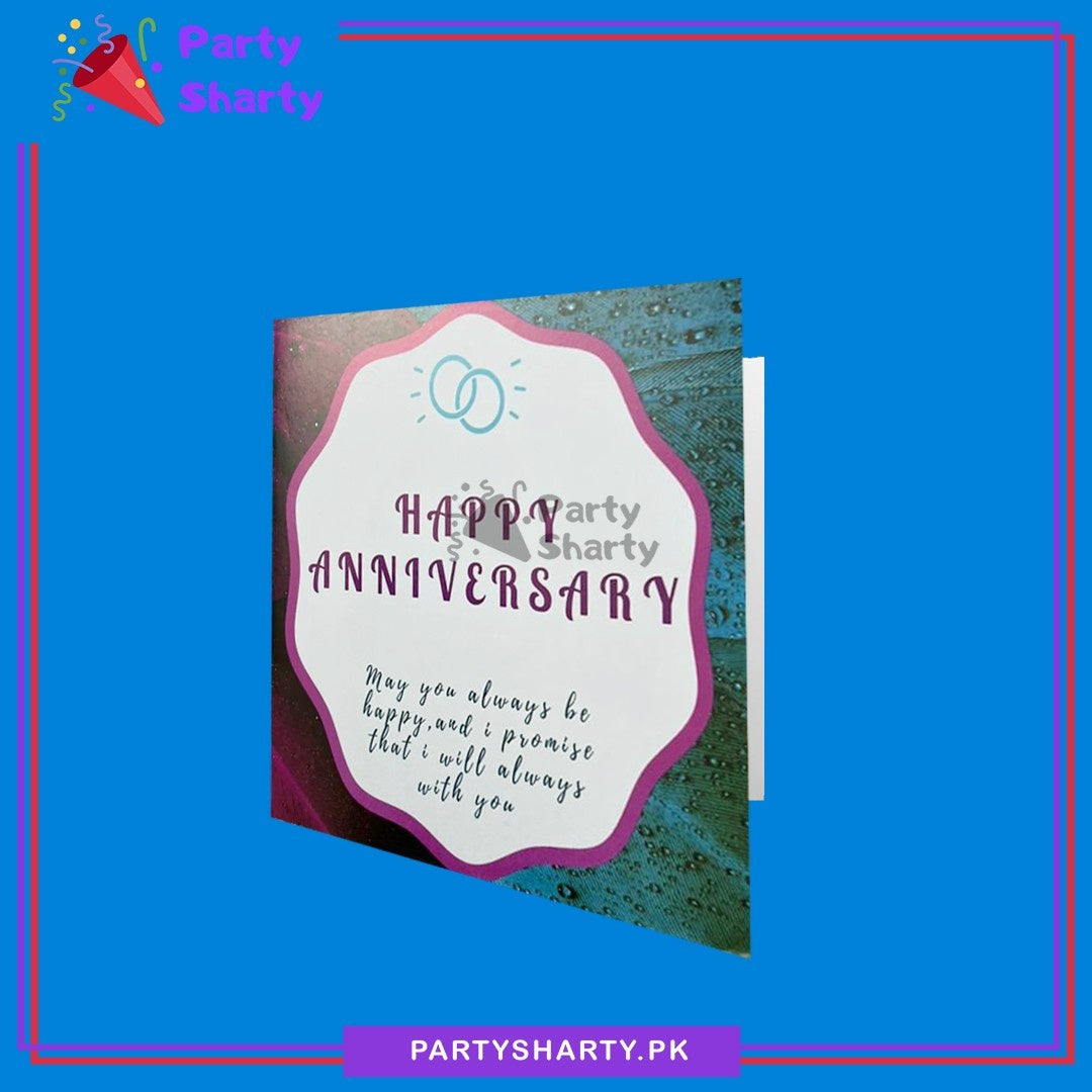 Happy Anniversary May you always be happy Printed Design Greeting Card