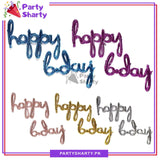 Happy B Day Scripted Foil Banner For Birthday Party Theme Decoration & Celebration