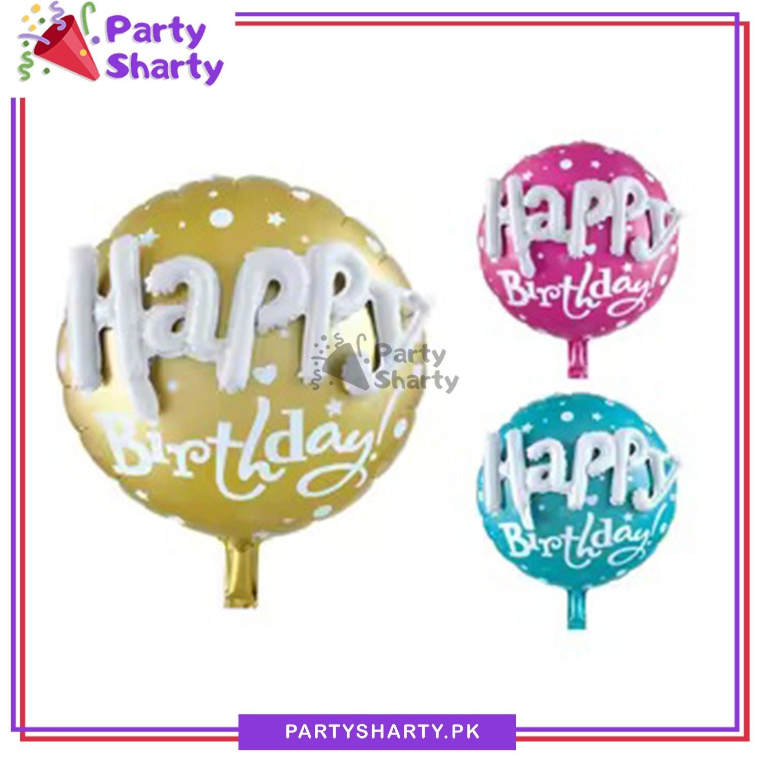 Happy Birthday 3D Round Foil Balloon for Birthday Party Decoration