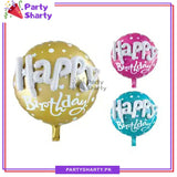 Happy Birthday 3D Round Foil Balloon for Birthday Party Decoration