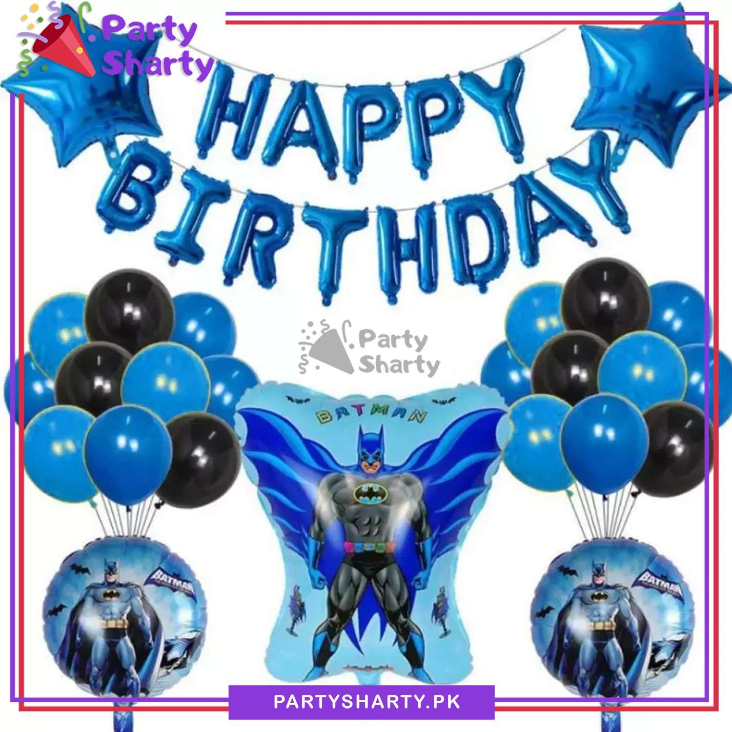 Happy Birthday Batman Theme Set For Theme Based Birthday Decoration and Celebration