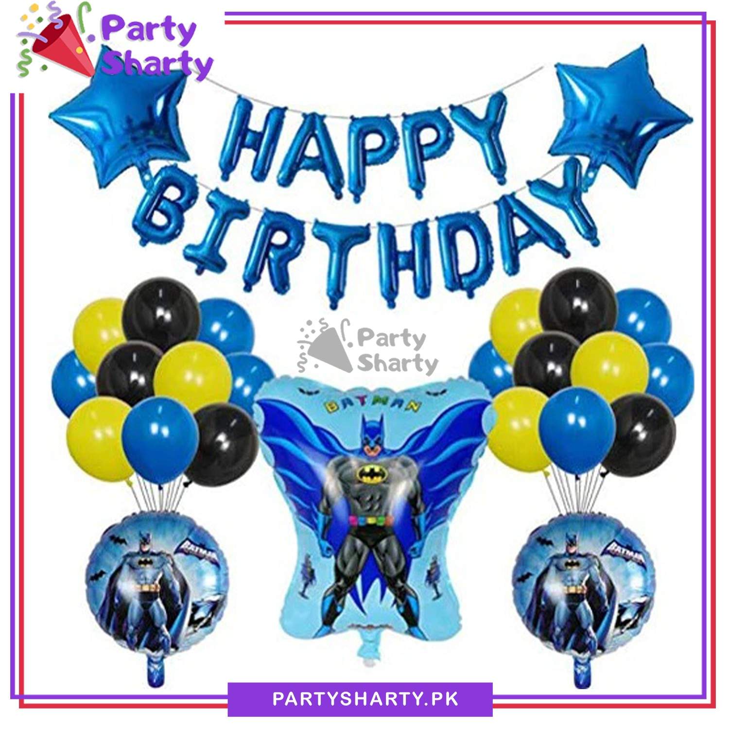 Happy Birthday Batman Theme Set for Theme Based Birthday Decoration and Celebration