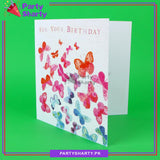 Happy Birthday Colorful Butterfly Design Greeting Card