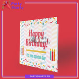 Happy Birthday Colorful Candle Design Greeting Card