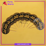 Happy Birthday Construction Theme Cup Cake Topper For Construction Theme Party Decoration & Celebration