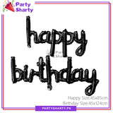 Happy Birthday Scripted Foil Banner For Birthday Party Theme Decoration And Celebration