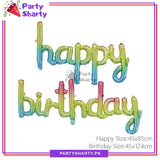 Happy Birthday Scripted Foil Banner For Birthday Party Theme Decoration And Celebration
