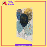 Happy Birthday Balloons with Polka Dots Printed Musical Greeting Card